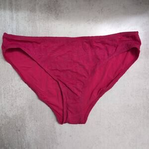 NWT Andie The Bikini Bottom Lava Pink Floral Pattern Brief Size XL